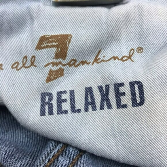 7 For All Mankind Mens RELAXED Distressed Straight-Leg Jeans With Button Fly 34 - Picture 12 of 12